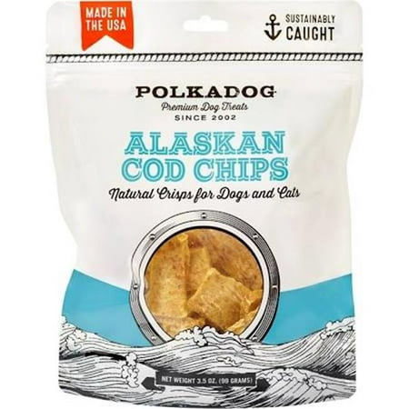 UPC: 0895879002763 | Polka Dog Bakery 47500276 3.5 oz Cod Chips Peaches for Dogs