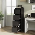 thumbnail image 1 of 4 Drawer File Cabinet with Lock, Metal Filing Cabinets, Vertical Small Filing Cabinet Steel Lockable Storage Cabinets for Home Office, Legal/Letter Size File, 1 of 1