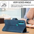 thumbnail image 3 of For Moto E20/E30/E40 Wallet Phone Case Durable PU Leather Flip Cover-Blue, 3 of 3