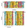 thumbnail image 6 of Summer Pineapple Kitchen Curtains Set, Hawaiian Tropical Fruit Tier and Valance with Yellow Plant Pattern, Light Filtering Window Drapes for Sunny Kitchen or Dining Space, 6 of 6
