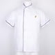 thumbnail image 3 of Uniforme de chef de manga corta, ropa de cocina de hotel, delantal, talla L costura azul, 3 of 9