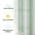 thumbnail image 3 of THD Serena Faux Linen Textured Semi Sheer Transparent Window Grommet Long Thick Curtain Panels, Pair, 3 of 6