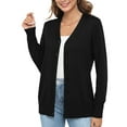 thumbnail image 4 of Uvplove Women Long Sleeve Soft Basic Knit Cardigan Sweater,Black,S-3XL,M, 4 of 11