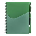 thumbnail image 2 of Pocket Notebook with Pen Holder 5.5X7, Lined Journal with Front Pocket, Water-Resistant Plastic Cover for Office Business School Gifts Supplies Green, 2 of 9