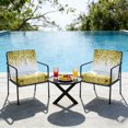 thumbnail image 6 of Outdoor Patio Cushion Covers 4 Pack Yellow Eucalyptus Patio Chair Cushion Covers with Ties and Zipper Watercolor Leaves Waterproof Outdoor Seat Cushion Covers for Patio Furniture 22"x22", 6 of 6