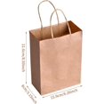 thumbnail image 2 of 25 uds Bolsas de papel Kraft con asas, bolsas de regalo para fiestas, bolsa de papel de regalo, bolsa de regalo Kraft para fiesta infantil, celebraciones Kraft marrón, 2 of 5