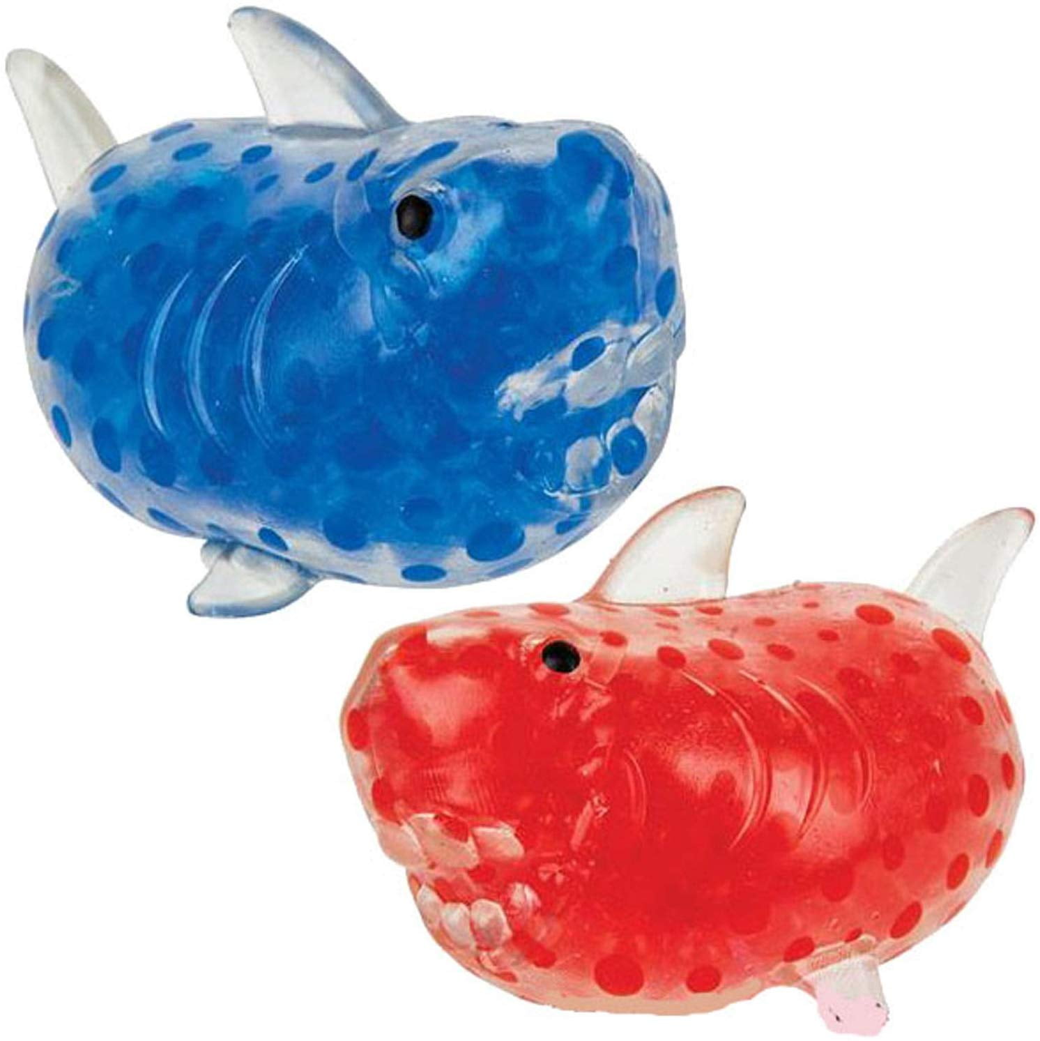 Light up Squishy squeeze gel bead filled SHARK toy autism special needs 12 Pcs 