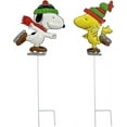 thumbnail image 2 of Productworks 59336-MYT 24 in. Peanuts Characters Assorted Christmas Decorative Metal Stakes, Multi Color, 2 of 7