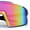 Slate - Pink Mirror, variant on Oversized Mens Mirrored Shield Sunglasses Rimless Sport Wraparound UV400 / White Frame - Blue Mirror Lens