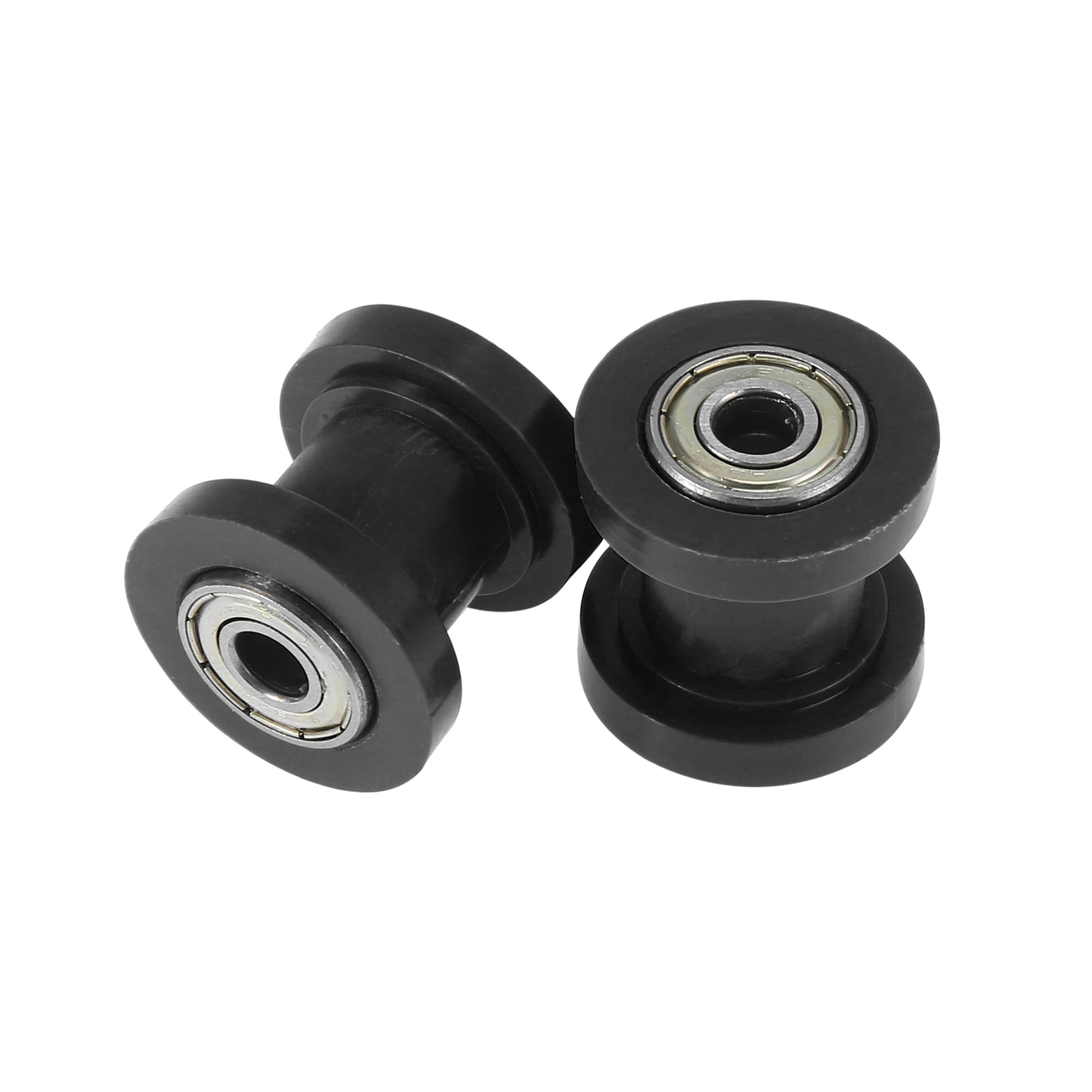 Qiilu Chain Pulley Roller Slider, 8mm/10mm Drive Chain Pulley Roller Slider Tensioner Wheel Guide For Street Bike Motorcycle ATV(Black10MM).-for 415