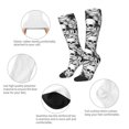 thumbnail image 6 of Lsque Skull and palm leaves Printed Crew Socks Men's Women's LightWeight Thin Casual Calf Socks ,Knee High Socks,Cotton Socks, 6 of 9