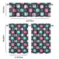 thumbnail image 6 of Kitchen Curtains 36 Inch Short - 3 Panel Set, Boho Elephant Mandala Print, Rod Pocket Window Curtain, 100% Polyester for Farmhouse, Retro Bohemian Kitchen, Easy Wash, 6 of 6