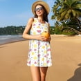 thumbnail image 3 of Logiee Tropical Fruit Print Summer Dresses for Women,Beach Sleeveless Flowy Pocket Tshirt Tank Sundresses,Women's Sleeveless Dress, 3 of 7