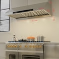 thumbnail image 4 of BRANO 42" Pro Style Range Hood Wall or Under Cabinet Mount, 1200 CFM DC Inverter Powerful & Quiet, Delay Shut-Off, 4 LED Lights, 4 of 11
