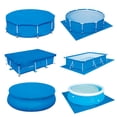 thumbnail image 1 of 游泳池盖布垫布 水池盖子垫子 游泳池防尘盖遮雨布地布 加厚Blue450*220CM长方形盖布 袋装 Deng Xun unisex, 1 of 1