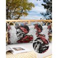 thumbnail image 2 of Pack of 2 Outdoor Pillow Covers, Mexico Skull With Roses Waterproof Square Throw Pillowcase Cushion Decorative Pillow Covers for Couch Patio Tent, 20x12 in, 2 of 6
