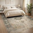 thumbnail image 3 of ODIKA 8'x10' Washable Area Rug Durable, Non-Slip Vintage Medallion Oriental Traditional Distressed Scrollwork for Living Room, Under Sectional, Family, 3 of 7