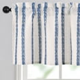 thumbnail image 6 of Hiasan Thick Textured Linen Striped Valance for Kitchen Living Room Bedroom Window, Rod Pocket Farmhouse Light Filtering Valance Curtain, Wheat Stripe Blue, 52 x 14 Inches, 1 Panel, 6 of 9