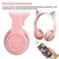 thumbnail image 2 of Kids Headphones with LED Light,Cat Ear Bluetooth Headphones, Foldable Stereo Over-Ear Headphones for Kids Tablet/School/Pad/Smartphone, Pink, 2 of 6