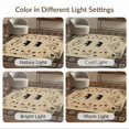 thumbnail image 7 of ODIKA 9'x12' Washable Area Rug Cabin Bear Paw Print Rustic Wildlife Medallion With Twig Frame Accents for Dining Room, Basement, Large Office, Non-Slip Chair-Friendly, 7 of 7