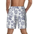 thumbnail image 2 of Lsque Mens Swim Trunks World Travel2 Pattern - Bathing Suit Compression Liner - Beach Swim Shorts Swimwear - (S-3XL) - Stretch Quick Dry -Small, 2 of 9