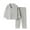Grey, variant on WOYY Infant Boys Pajamas Solid Long Sleeve Button Up Shirt Pants Nightwear Outfits