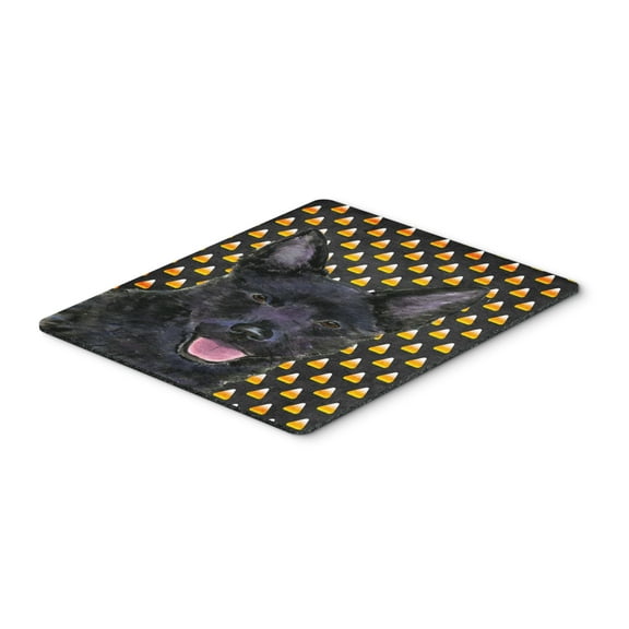 "Australian Kelpie Candy Corn Halloween Portrait Mouse Pad Hot Pad or Trivet"