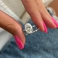 thumbnail image 5 of SOLITAIRE JEWELS 2.5Ct Oval Moissanite Diamond Dainty Style Bridal Ring Set Solid 18k White Gold, 5 of 7