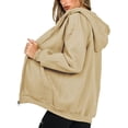 thumbnail image 3 of CAROOTU Front Open Hoodies with Pocket Thick Zipper Sweatshirt Drawstring Hood, 3 of 7