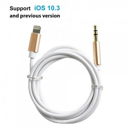 Lightning to 3.5mm Male Auxiliary Cord for iPhone 7 & 7 Plus (Best Aux Cord For Iphone 7)