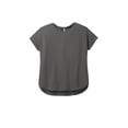 thumbnail image 3 of MERCER+METTLE Women's Stretch Crepe Crew | Lightweight Short Sleeve Top for Women, Dressy T-Shirt for Work & Casual Wear - Anchor Grey M, 3 of 4