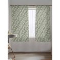 thumbnail image 5 of Sheer Curtains 63 Inch Length, Green Floral Semi Sheer Curtains Light Filtering Window Treatment, Spring Flowers Pattern Botanical Vintage Privacy Voile Drapes for Living Room Bedroom 52x63 Inch, 5 of 7