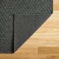 thumbnail image 3 of TOWN & COUNTRY BASICS Pax Herringbone Textured Solid Everwash® Washable Area Rug, Low Pile, Non-Slip Backing, Easy Clean Pet & Family Friendly Rug, Dark Grey, 5' Round, 3 of 15
