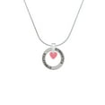 thumbnail image 2 of Delight Jewelry Acrylic 5/16" Pink Heart Gymnastics Ring Charm Necklace, 18", 2 of 4