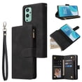 thumbnail image 1 of Étui pour OnePlus 9 en Cuir Magnétique avec Poche à Fermeture Éclair et Dragonne, 1 of 5