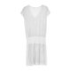thumbnail image 3 of Vestido Corto de Manga Larga para las Mujeres Vestido de Cuello en V de Estilo Impreso, Poliéster Toda la Temporada, 3 of 6