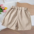 thumbnail image 5 of Hvobtty Girls' Casual Shorts Pants, Toddler Summer Short Pants, Girls' Summer Casual Lace Shorts Wide Leg Shorts Hot Pants Are Suit for 2-8 Years Beige 3-4 Years, 5 of 5