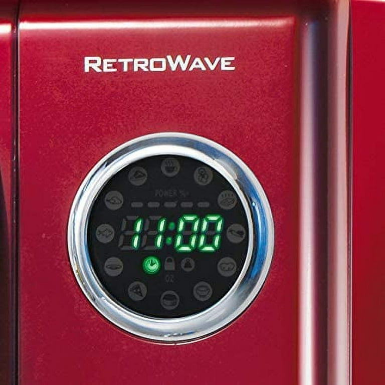 Fine Dinesty 2in1 Microwave Oven Retro 23L 800W 12 Programs Red