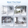 thumbnail image 6 of Nepsam 30" Wall Mounted Fan, 3 Speeds High Airflow Industrial Fan with Oscillation & Tilting Head, 200W Powerful Cooling for Home, Warehouse, or Commercial Use, 6 of 8