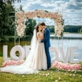 thumbnail image 4 of 92.91x27.95inch Metal Pergola Arch Wedding Ceremony Arch Archway Frame Backdrop Stand Garden Trellis, 4 of 9