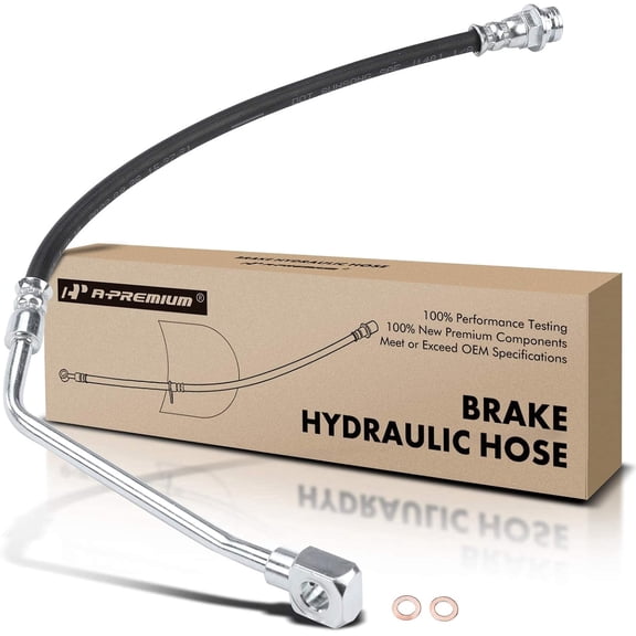 A-Premium Front Passenger Brake Hydraulic Hose Compatible with Chevy, GMC and Cadillac Models - Tahoe 1995-2000, Yukon 1992-2000, Escalade 1999, Blazer 1992-1994, K1500, K2500, K1500/K2500 Suburban