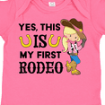 thumbnail image 4 of Inktastic Yes, This is My First Rodeo- Cowgirl in Hat and Boots Girls Baby Bodysuit, 4 of 5