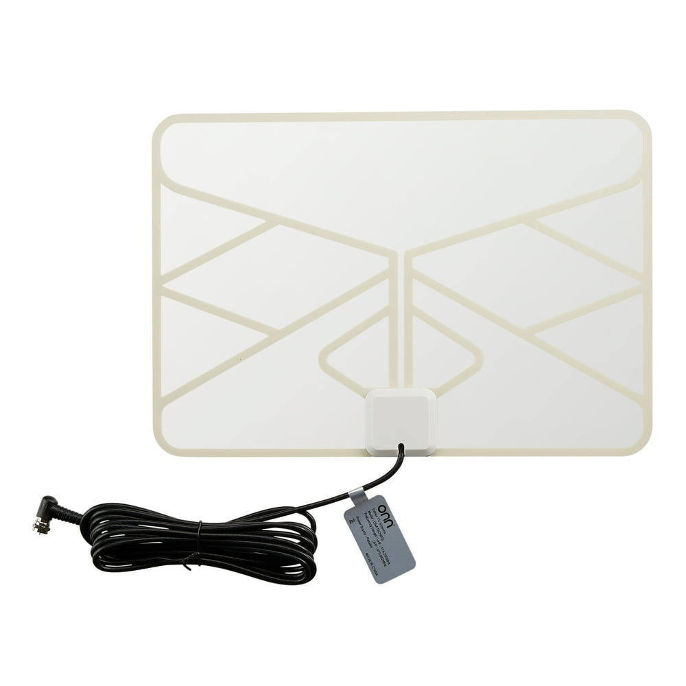 Onn Indoor TV Antenna, Clear