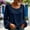 *Navy, variant on ClodeEU Women's Scoop Neck Long Sleeve Linen Blend Blouse,Casual Loose Fit Lantern Sleeve Top Black,Women's Plus L