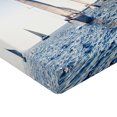 thumbnail image 2 of Ambesonne Nautical Fitted Sheet, Racing Sport Sailboats, Full Size, Blue White, 2 of 3