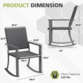 thumbnail image 2 of YODOLLA 4-Piece Outdoor Conversation Set, Aluminum Patio Table and Chairs Patio Furniture Set on Sale with Rectangular Side Table, Chairs and Rattan Black Bench for Garden Backyard, 2 of 11