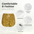 thumbnail image 6 of Haiem Gold Glitter Women's 2 in 1 Running Shorts - Lightweight Athletic Workout Gym Yoga Breathable Sports Shorts Liner with Phone Pockets-Large, 6 of 9