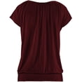 thumbnail image 4 of Summer Short Sleeved V-Neck Casual Solid Color T-Shirt Tops, 4 of 4