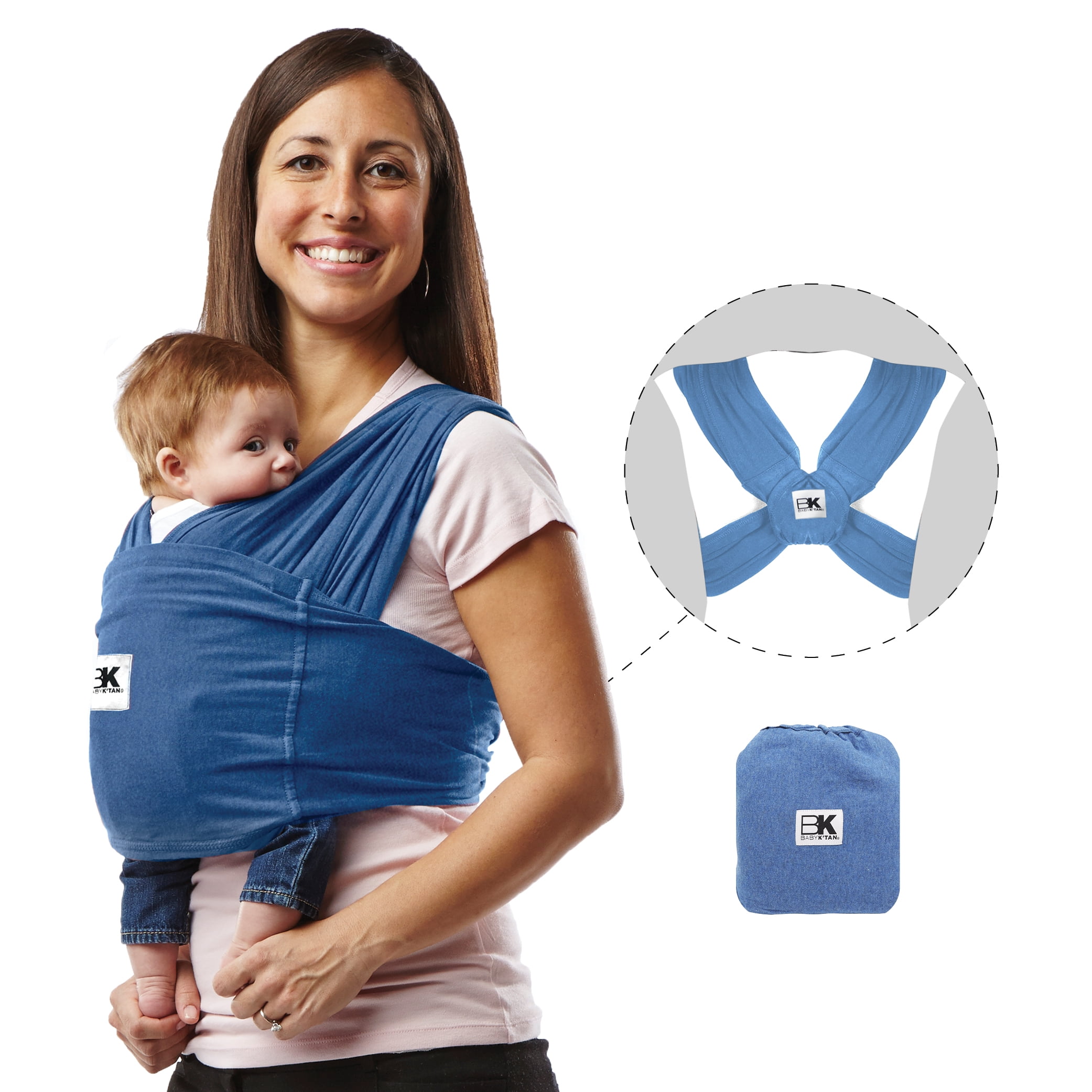 Mo+m Baby Wrap Ultra Soft Infant Sling Child Carrier Comfortable Royal Blue 