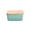 Mint Green, variant on Rectangular Sealed Ceramic Butter Container with Matching Lid and Cutting Knife, Western Style Airtight Storage Jar, Elegant Tableware for Household Cheese and Butter Daily Preservation